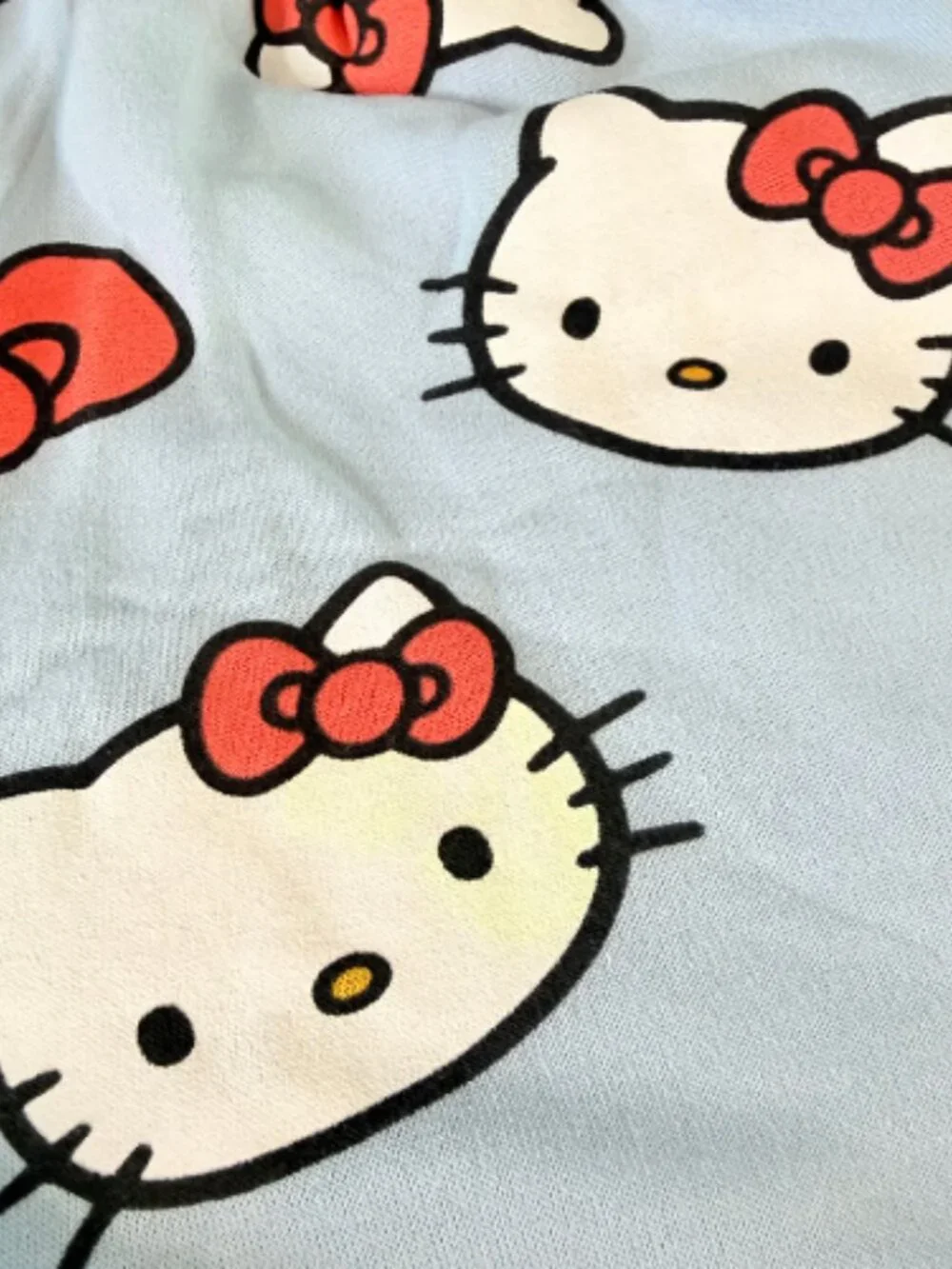 Hello Kitty Sanrio Shorts Women Small Blue Pajama Lounge Elastic Cute NWT - Picture 3 of 7